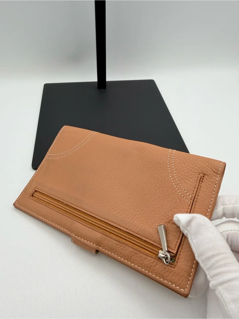 LongChamp Pebbled Leather Wallet